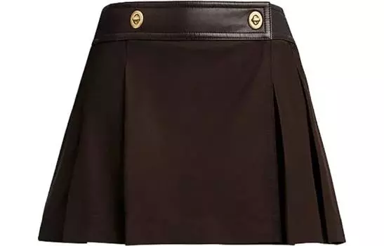 Женская короткая юбка-карандаш FW23 цвета умбры COACH, Umber