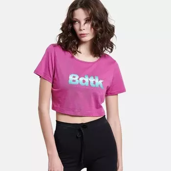 Женская короткая укороченная футболка bdtk Body Talk, мультиколор