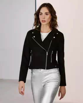 Женская короткая замшевая куртка Vero Moda, черный