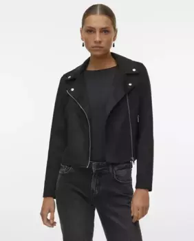 Женская короткая замшевая куртка Vero Moda, черный