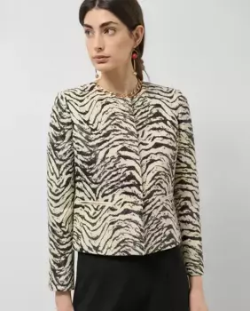 Женская короткая жаккардовая куртка Roberto Verino, чёрный