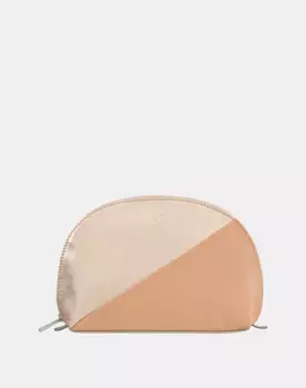 Женская косметичка из металлизированной кожи на молнии Dudu, розовый