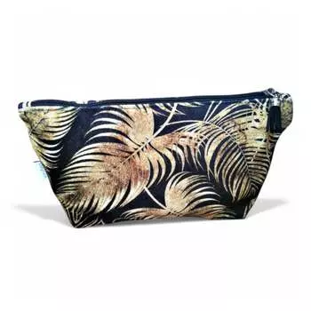 Женская косметичка, кошелек-органайзер, чехол, косметичка, бархат, перья, золото Uszyciuch