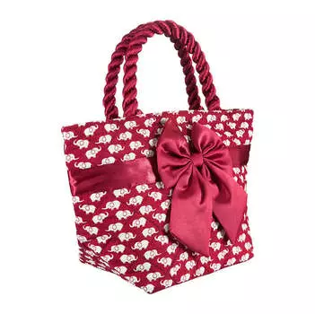 Женская косметичка NINA средняя красная со слониками, O!Glamour, красный