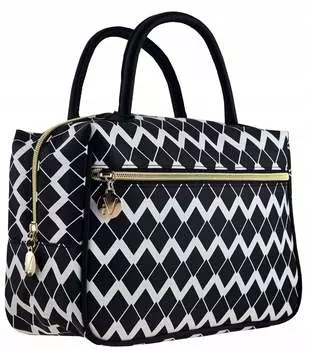 Женская косметичка-органайзер, чехол-сумка INTER-VION серии BLACK&WHITE