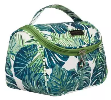 Женская косметичка Peterson, дорожный органайзер на молнии с растительным мотивом, зеленая