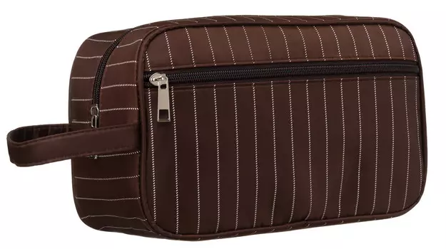 Женская косметичка, вместительный органайзер для косметики с ручкой, коричневый ROVICKY