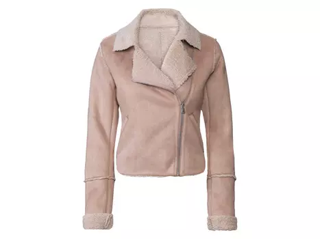 Женская косуха esmara из искусственной овечьей кожи, лиловый