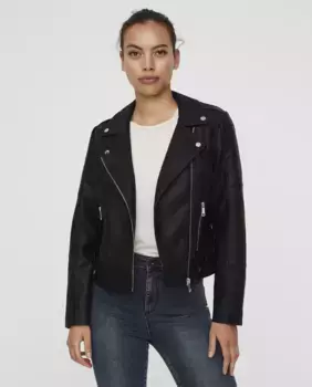 Женская косуха из искусственной кожи Vero Moda, черный