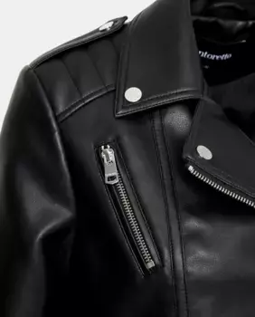 Женская косуха с отворотами под кожу Tintoretto, черный