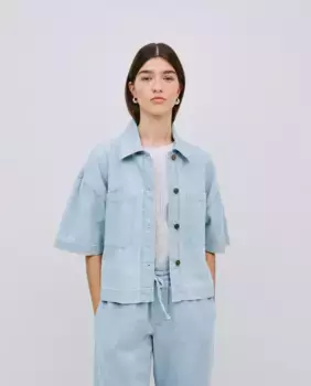 Женская ковбойская куртка с коротким рукавом Yerse, синий