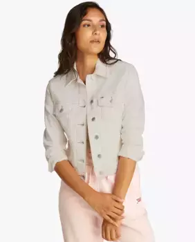 Женская ковбойская куртка в стиле trucker с облегающим силуэтом Tommy Jeans, белый