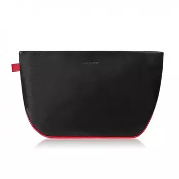 Женская кожаная дорожная косметичка с красными элементами Paolo Peruzzi Ay-13-bl