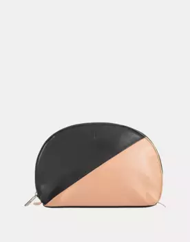 Женская кожаная косметичка на молнии Dudu, чёрный