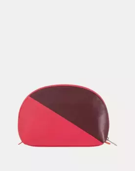 Женская кожаная косметичка на молнии Dudu, коралловый