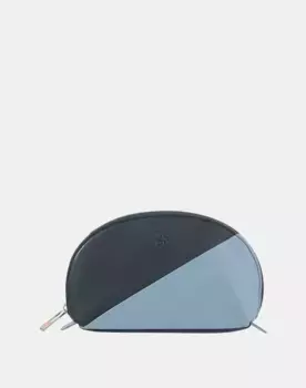 Женская кожаная косметичка на молнии Dudu, темно-синий