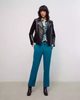 Женская кожаная косуха Woman El Corte Ingls, черный