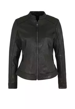 Женская кожаная куртка на молнии 7eleven, черный