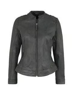 Женская кожаная куртка на молнии 7eleven, цвет Anthzite