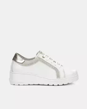 Женская кожаная спортивная обувь на шнурках Fluchos, белый