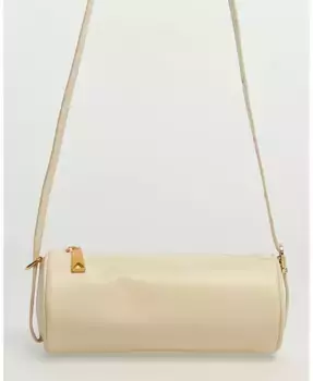 Женская кожаная сумка-бочка Furniq UK, коричневый/бежевый