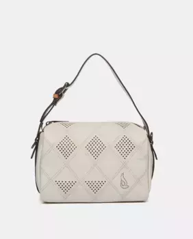 Женская кожаная сумка через плечо бежевого цвета Abbacino, бежевый