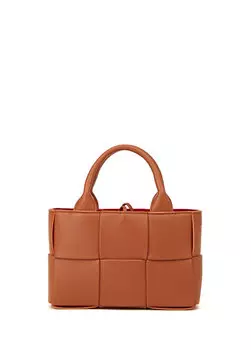 Женская кожаная сумка через плечо candy arco tan Bottega Veneta