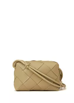Женская кожаная сумка через плечо casette mini khaki Bottega Veneta