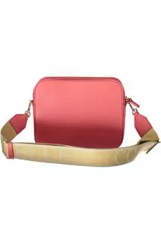 Женская кожаная сумка через плечо Coccinelle Chic с логотипом и акцентами, розовый