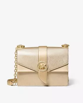 Женская кожаная сумка через плечо Greenwich с ручкой-цепочкой Michael Michael Kors, золотой
