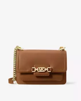 Женская кожаная сумка через плечо Heather с ручкой-цепочкой Michael Michael Kors, коричневый