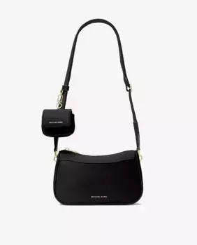 Женская кожаная сумка через плечо Jet Set с чехлом для AirPods Michael Michael Kors, черный