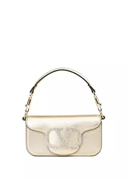 Женская кожаная сумка через плечо loco gold Valentino Garavani