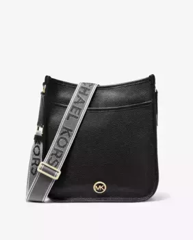 Женская кожаная сумка через плечо Luisa на широком ремешке Michael Michael Kors, черный