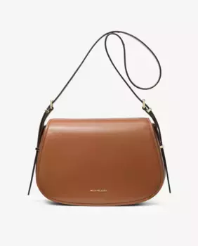 Женская кожаная сумка через плечо Lydia с золотыми деталями Michael Michael Kors, коричневый