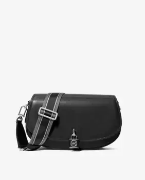 Женская кожаная сумка через плечо Mila с регулируемой ручкой Michael Michael Kors, черный