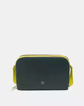 Женская кожаная сумка через плечо на двойной молнии Dudu, зеленый