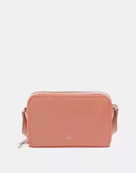 Женская кожаная сумка через плечо на двойной молнии Dudu, цвет Salmn