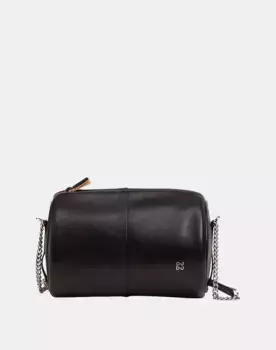 Женская кожаная сумка через плечо на молнии Dudu, черный