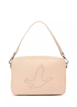 Женская кожаная сумка через плечо powder trolley goose logo Beymen