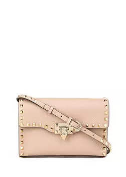 Женская кожаная сумка через плечо rockstud powder Valentino Garavani