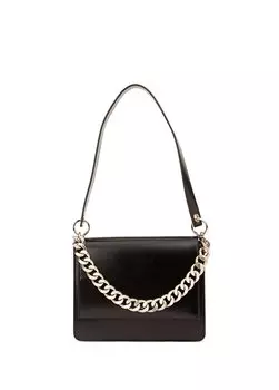 Женская кожаная сумка через плечо с черной цепочкой Academia