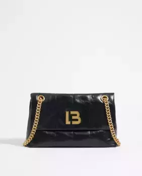 Женская кожаная сумка через плечо с клапаном и ручкой-цепочкой Bimba y Lola, черный