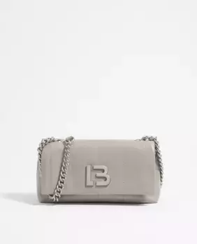 Женская кожаная сумка через плечо с клапаном и ручкой-цепочкой Bimba y Lola, серый