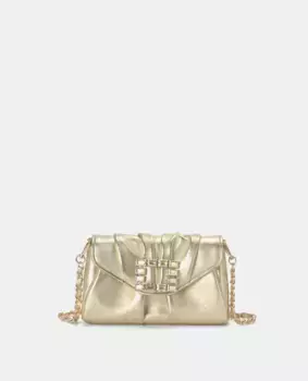 Женская кожаная сумка через плечо с квадратной застежкой Alma en Pena, золотой