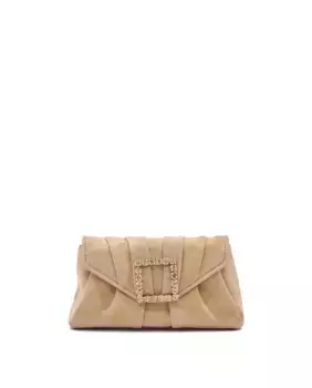 Женская кожаная сумка через плечо с квадратным декором из стразов Alma en Pena, цвет Camel