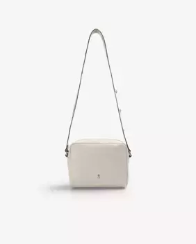 Женская кожаная сумка через плечо с перфорированными деталями Scalpers, цвет Natural