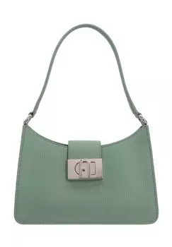 Женская кожаная сумка через плечо с поворотным замком FURLA, цвет Mineral Gree
