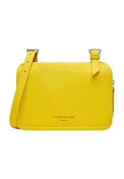 Женская кожаная сумка через плечо с тисненым логотипом LIEBESKIND, цвет Lemon