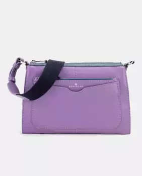 Женская кожаная сумка через плечо сиреневого цвета Scharlau, сиреневый